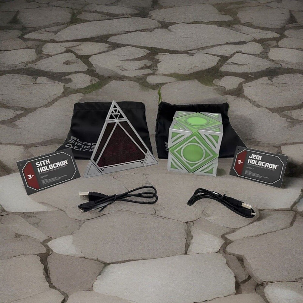Disney‎ Parks Star Wars Galaxy’s Edge Green Jedi & Black Sith Holocron Se…